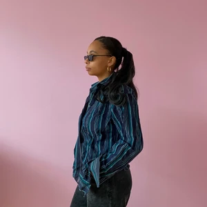 YSL men’s shirt  - Blue striped shirt with silver thread from Yves Saint Laurent men’s