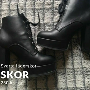 Svarta läder klackar - Svarta läder klackar som är knappt använda. Kanske använd en gång 