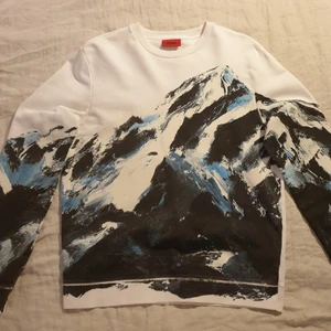 Hugo Boss tröja "Arctic mountain" Stl. M - Hugo Boss tröja med "Arctic mountain" tryck säljs i storlek M. Sitter lite oversized och passar både storlek M/L. Tröjan kostade 1500 kr som ny. Tröjan är i nyskick och har bara använts ett fåtal gånger. Lättast för mig att mötas i Stockholm men kan även frakta (köparen står för fraktkostnaden). Säljer för 800 kr men priset går att diskuteras. Hör av er för frågor eller fler bilder :)