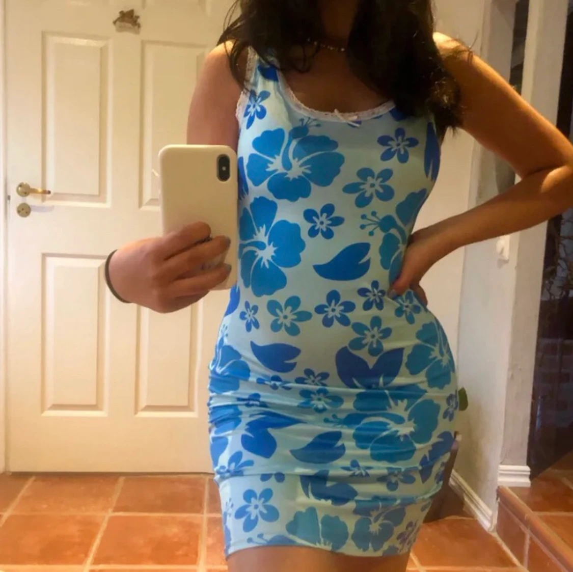 Jätte fin blå klänning  - 90