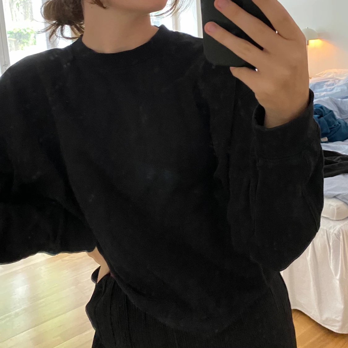 Svart sweatshirt - 90