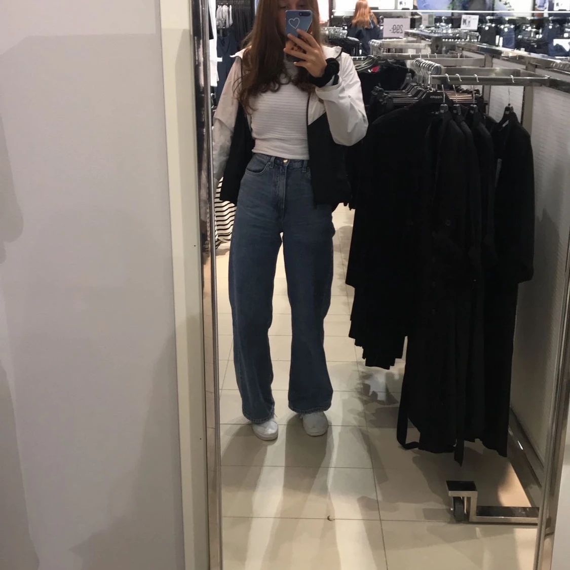 Wide jeans blå - 90