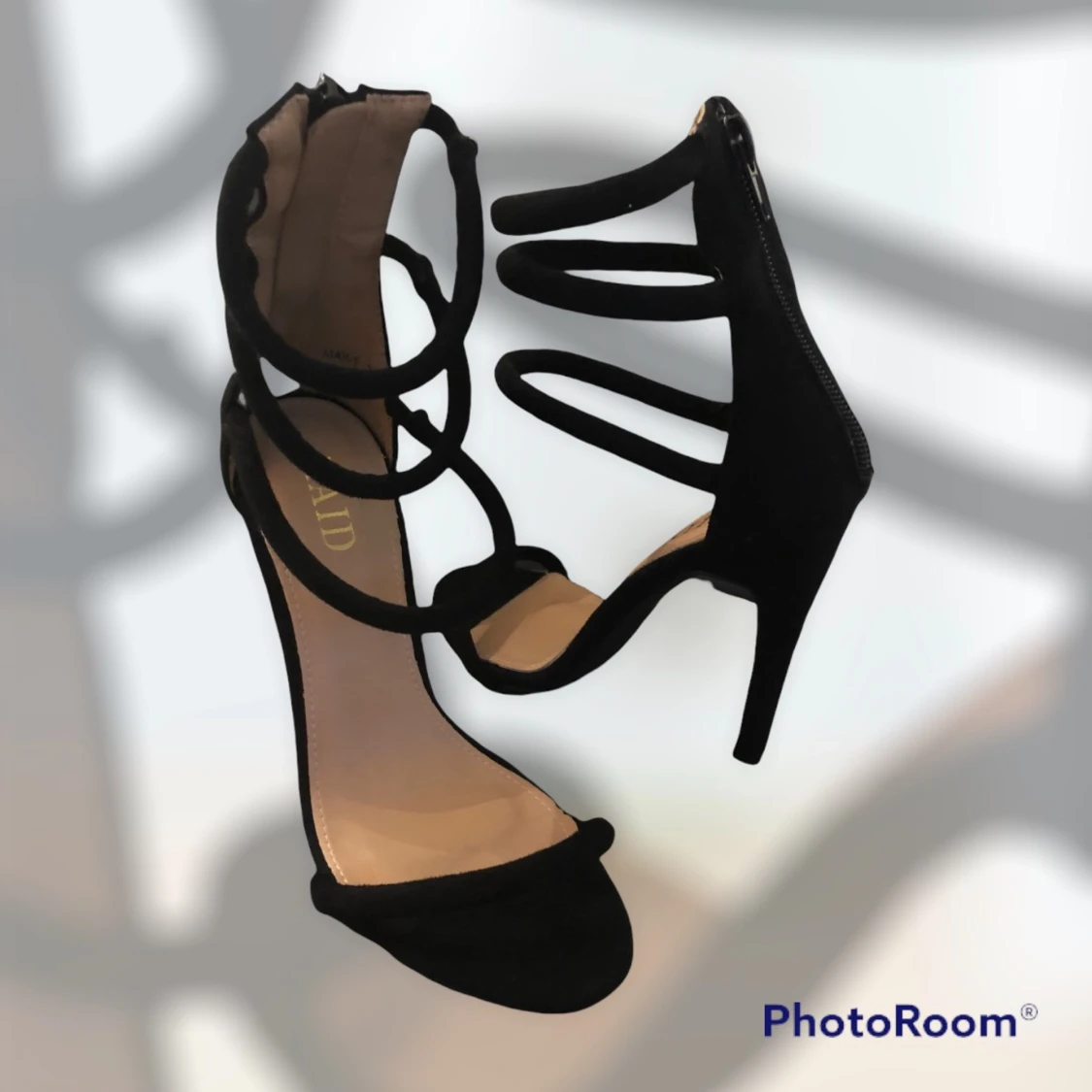 Klackskor med mocka & dragkedja 36