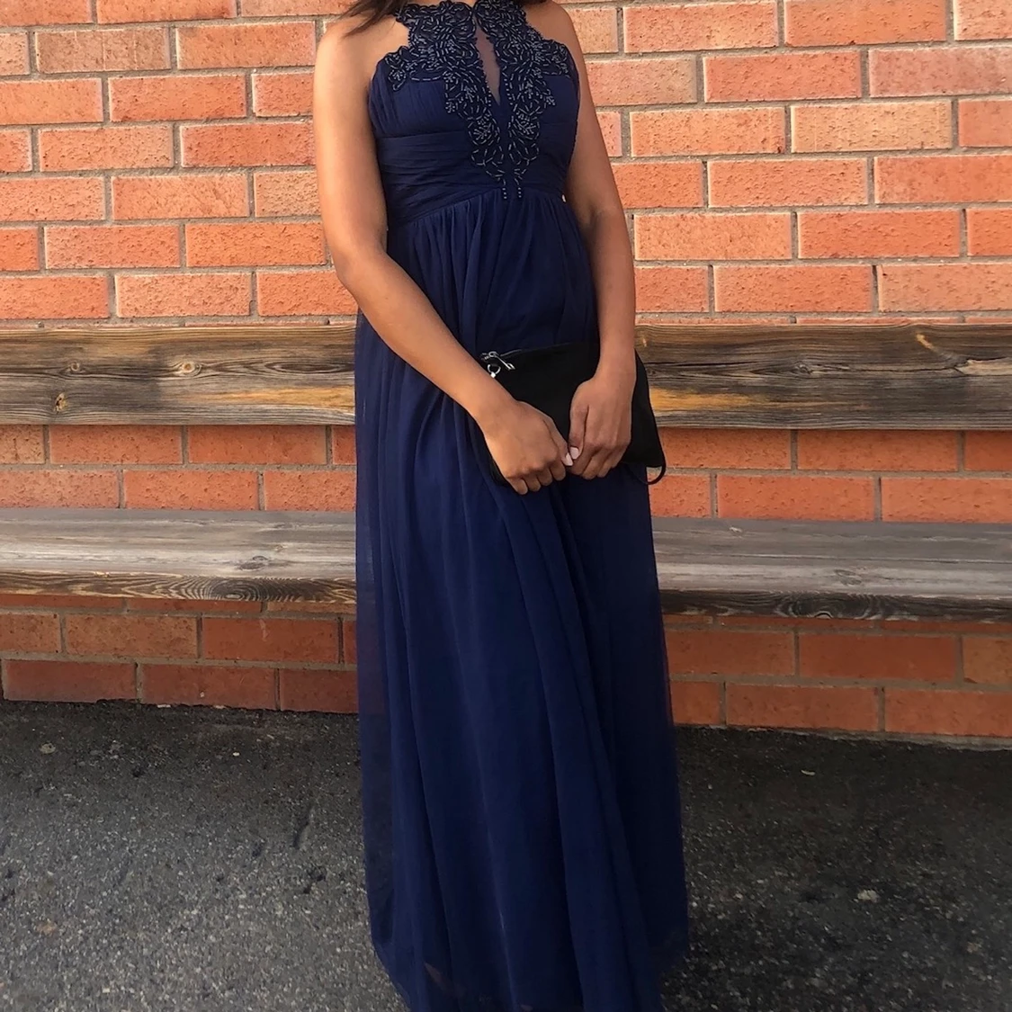 Mörkblå Långklänning  - 91