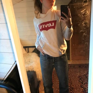 Levis hoodie  - Super skön o snygg Levis oversized hoodie från Levis. Köpte för ett tag sen men har bara använt 2-3 gånger för de fick en fläck som inte är super synlig men den finns där men förutom de skit snygg och skön är i storlek xxs men väldigt stor i storleken frakt tillkommer 66kr 