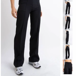 Kostymbyxor  - Säljer ett par kostym byxor från madlady pga att do har blivit förstora för mig. Storlek M (strl 38) passar mellan S-L skulle jag säga beroende på önskad passform, är 169 och lägger säg fint över skorn 💕 fraktkostnad tillkommer 🤎 om fler är intresserade blir det budgivning. Har inga bra egna bilder tyvärr, men kan absolut skicka privat om någon vill det 