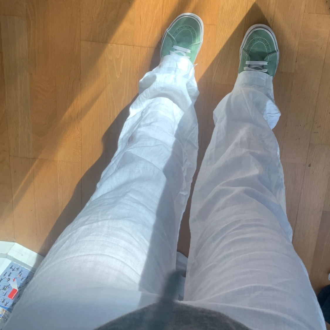 Vita linnebyxor - 90