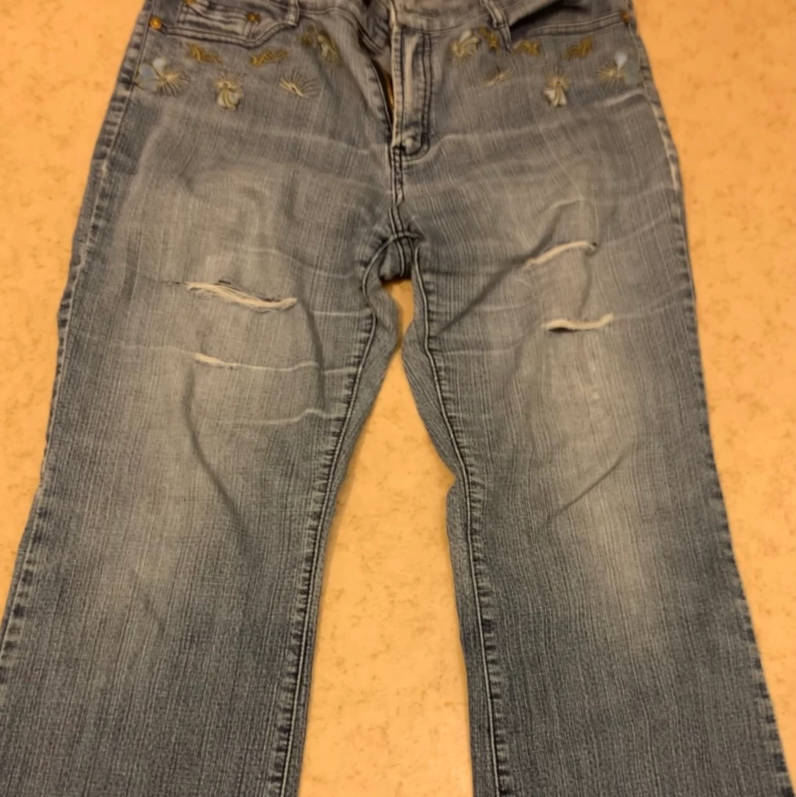 Lågmidjade jeans med tryck - 90