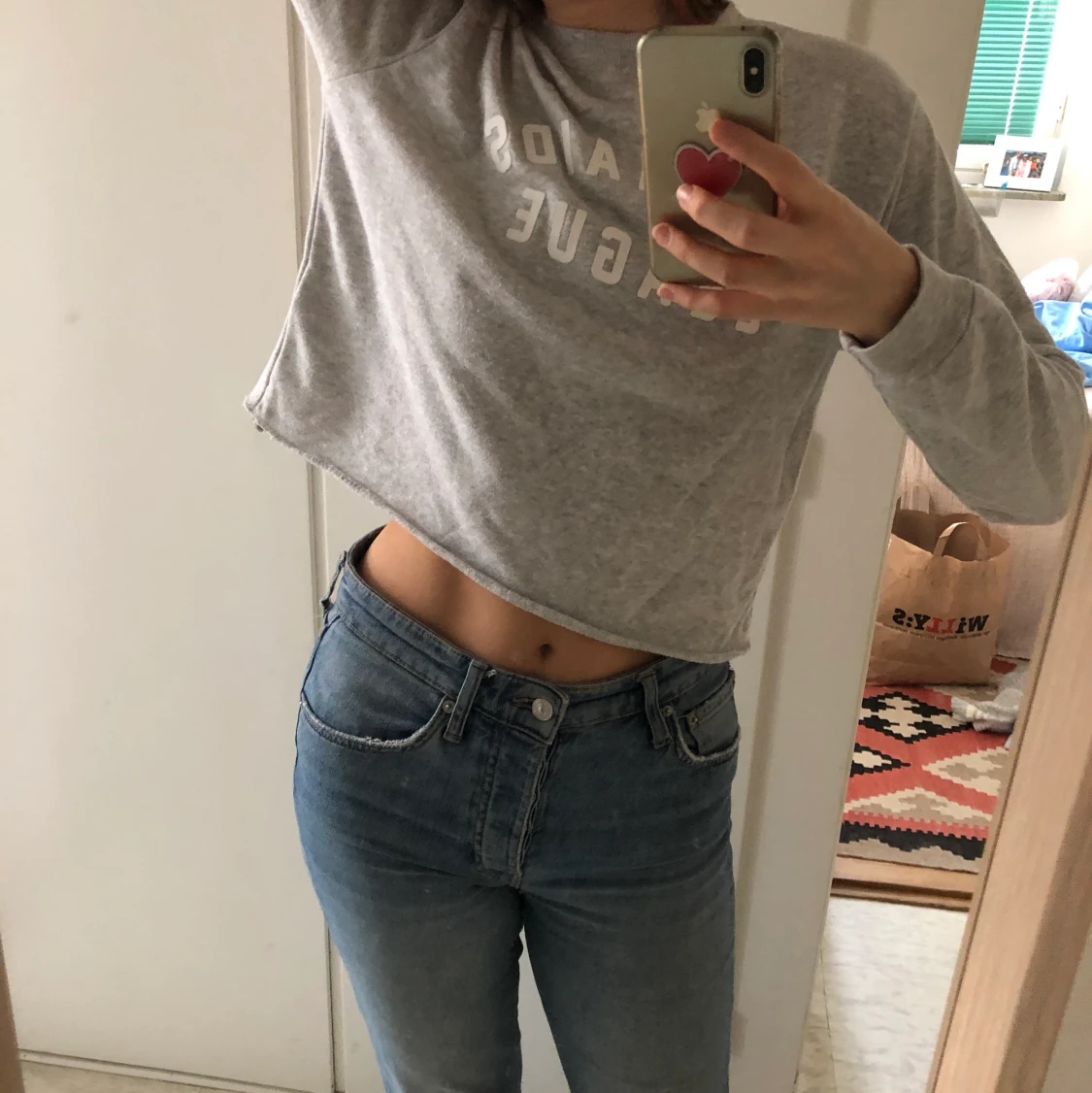 Kort collegetröja - 91