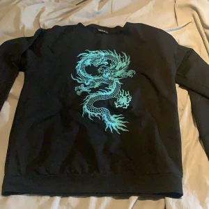 Svart sweatshirt - Denna tröjan är från SHEIN, använd endast ett fåtal gånger. Frakten är inräknad i priset.