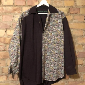 Skjorta - Lila och floral 