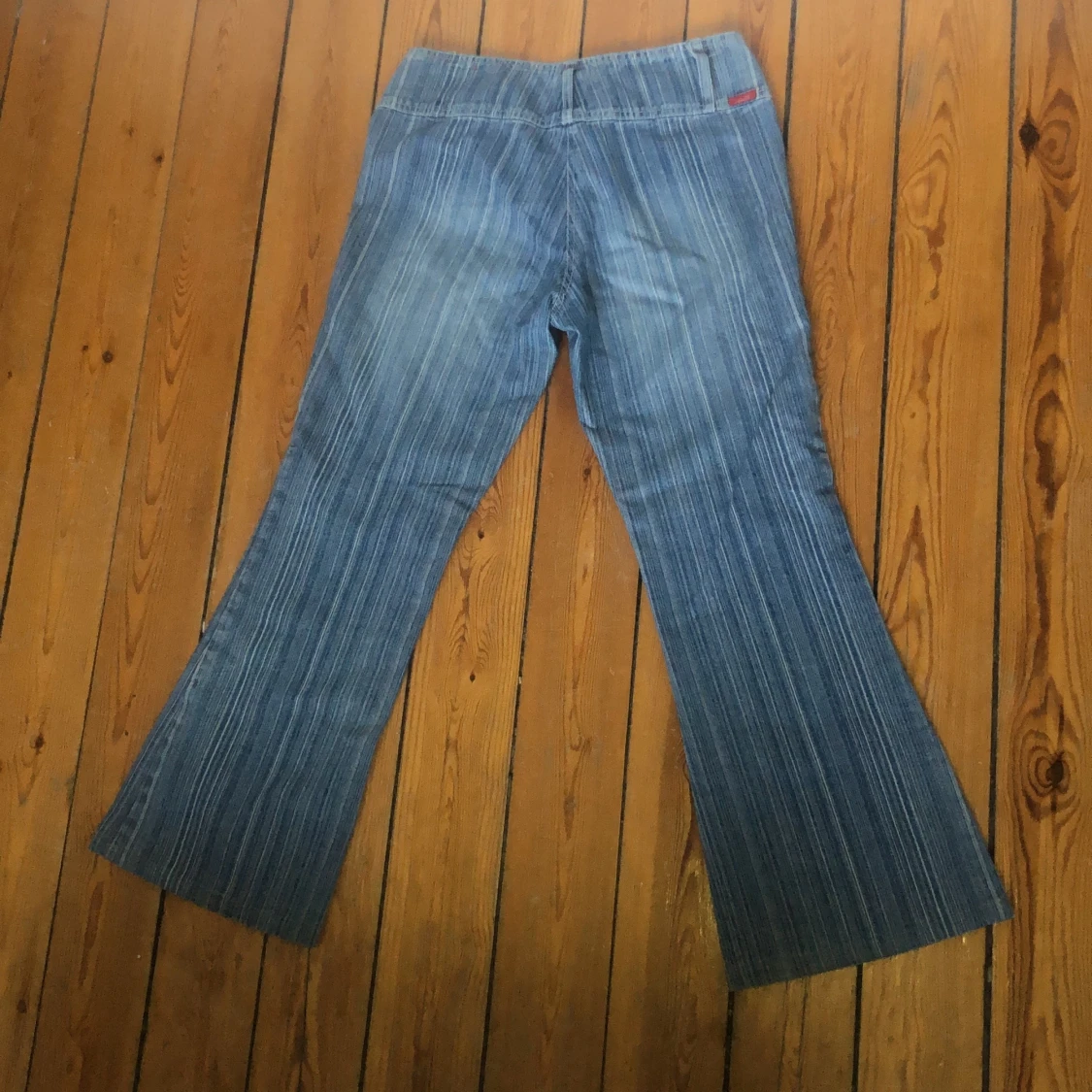 VM jeans, blå med vita ränder - 90
