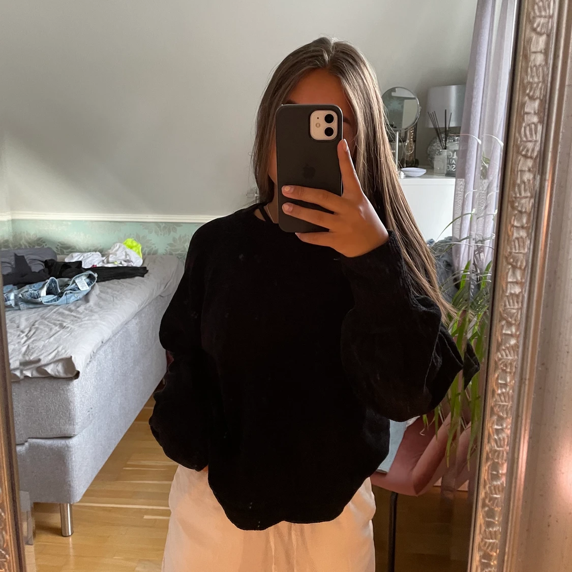 Svart stickad tröja - 91