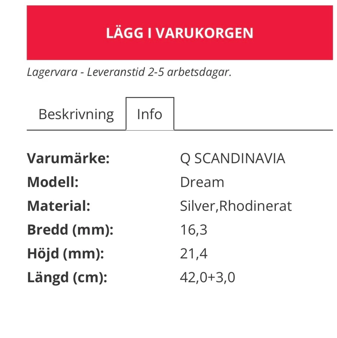 Silver halsband med diamanter  - 90