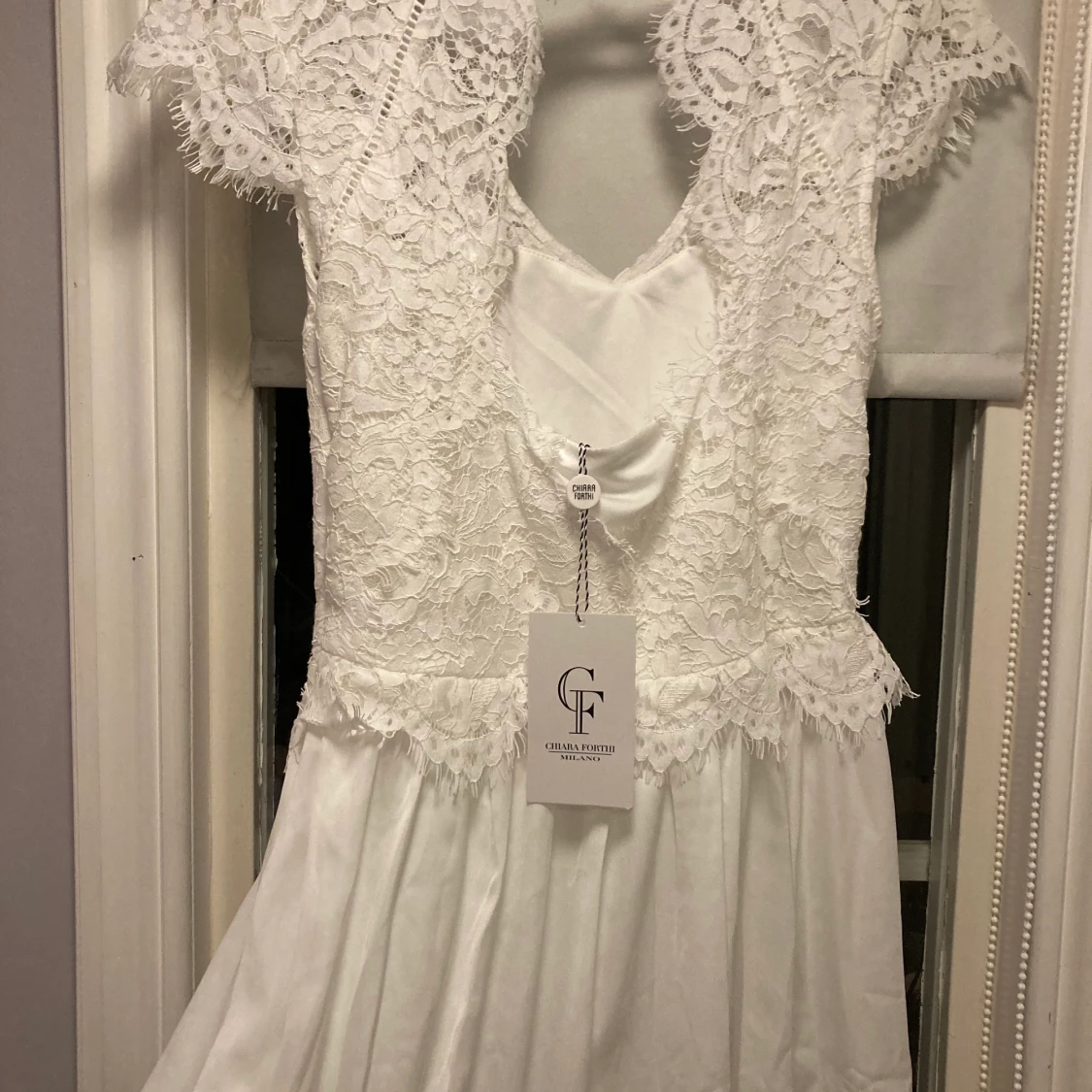 Vit klänning/Studentklänning  - 90