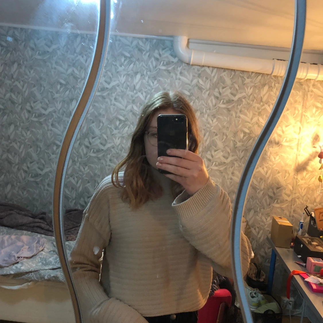 Rosa stickad tröja från SHEIN  - 90