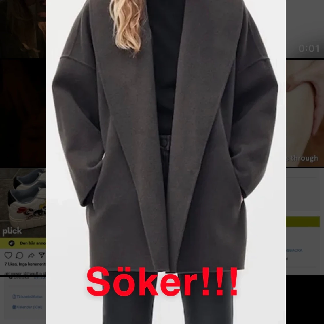 Massimo dutti kappa eller liknande