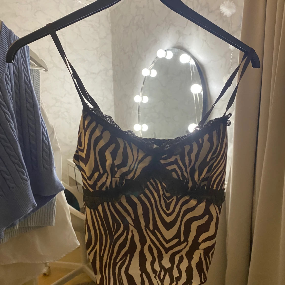  leopardtopp, brun/vit. storlek M  - 91