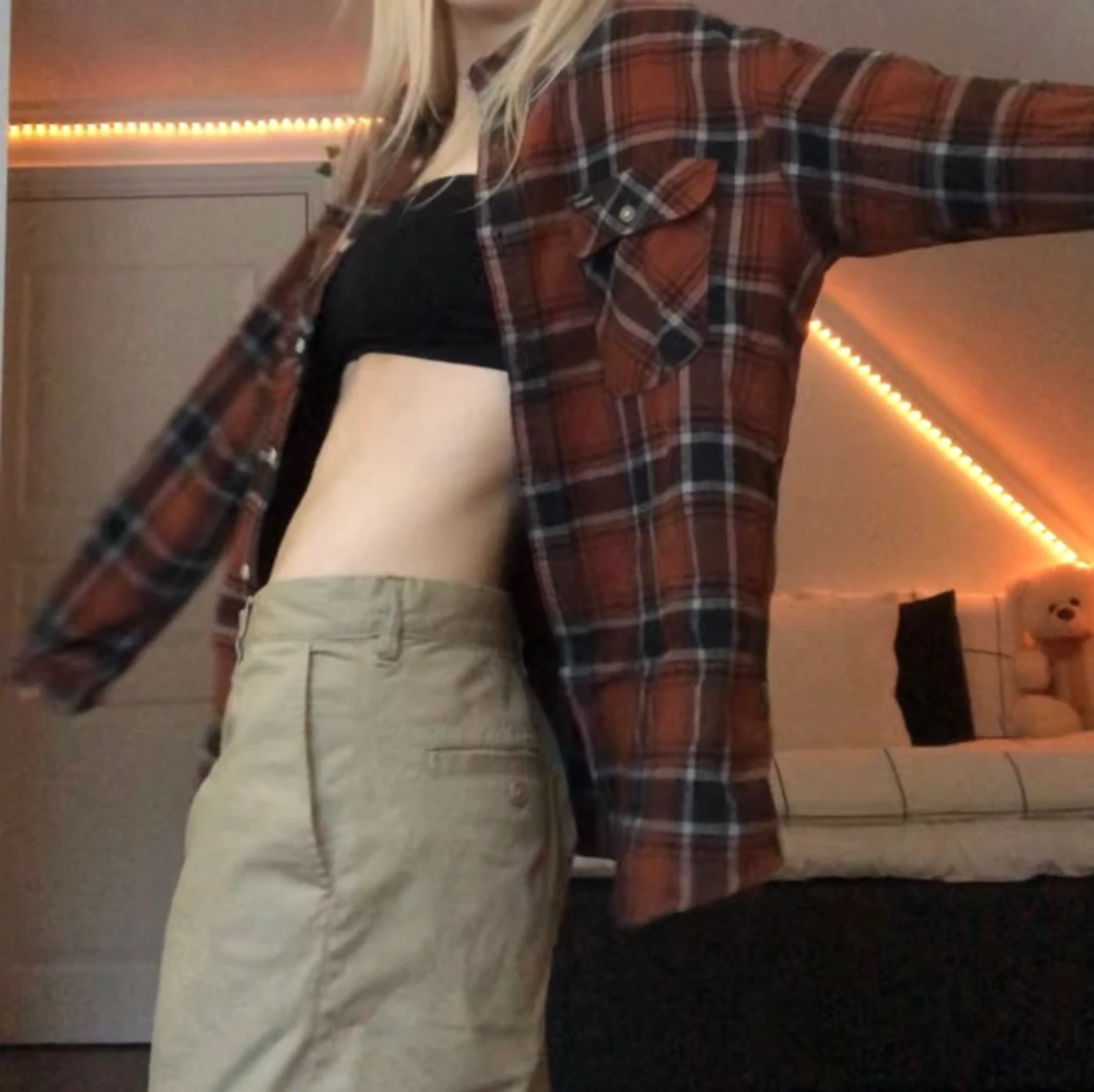 Brun flannel skjorta ♥️ - 90