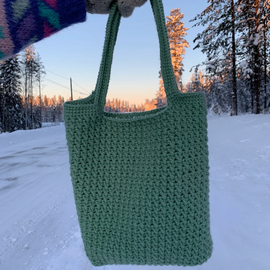 Handgjord virkad väska - 90