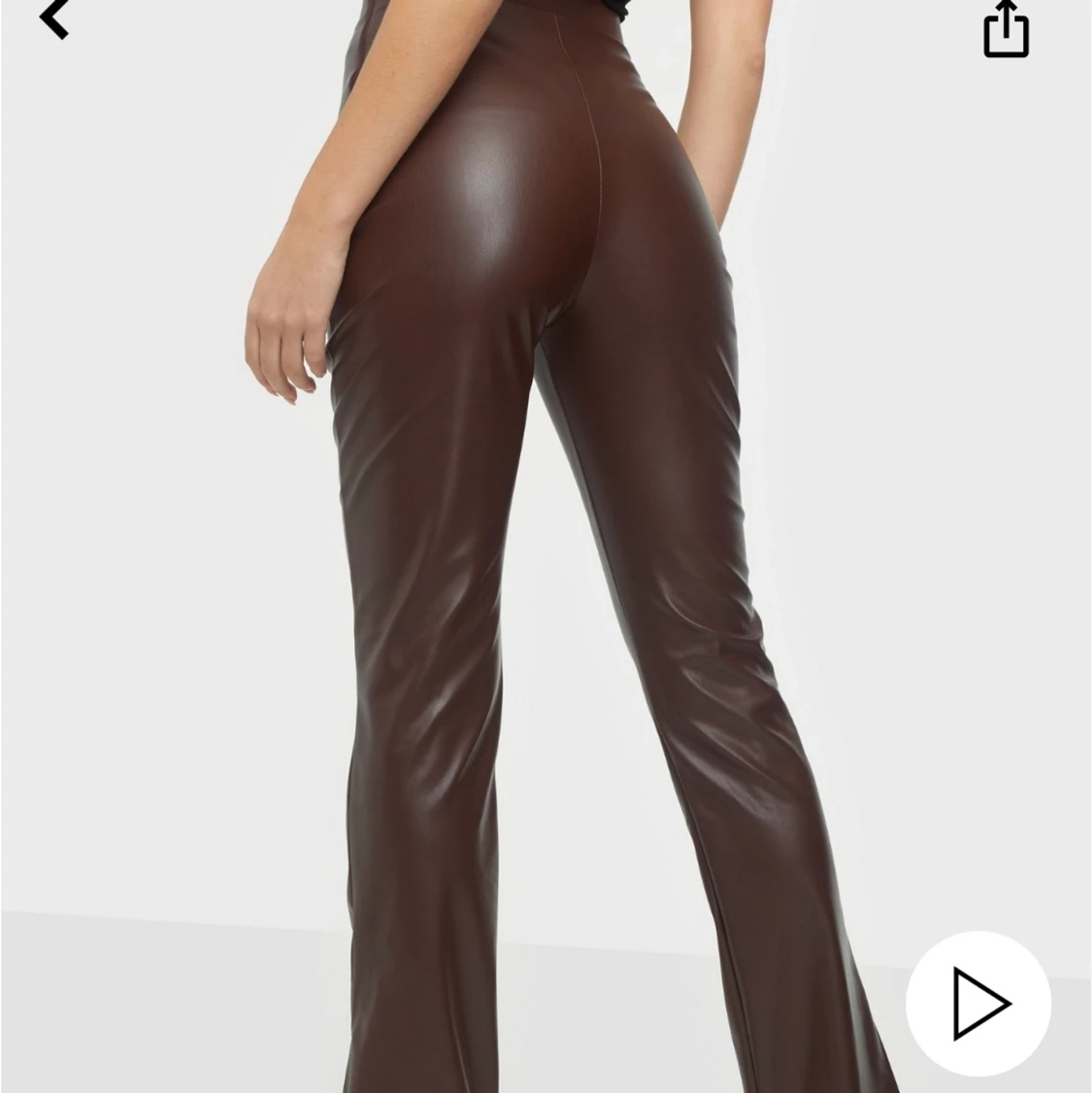 Bruna skinn byxor - 91