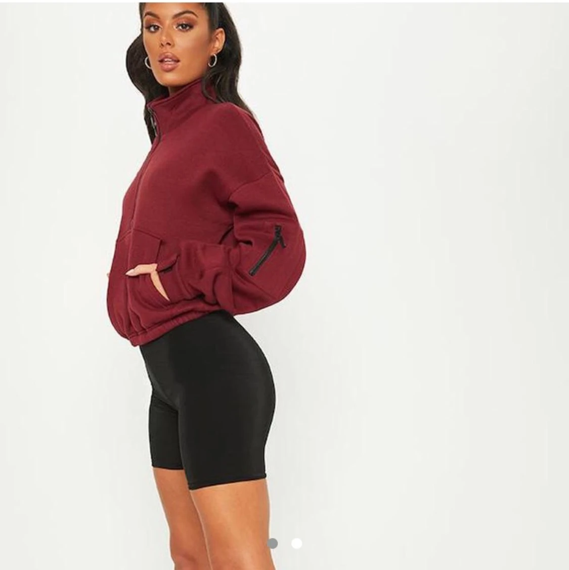 Crop half zip genser - 90