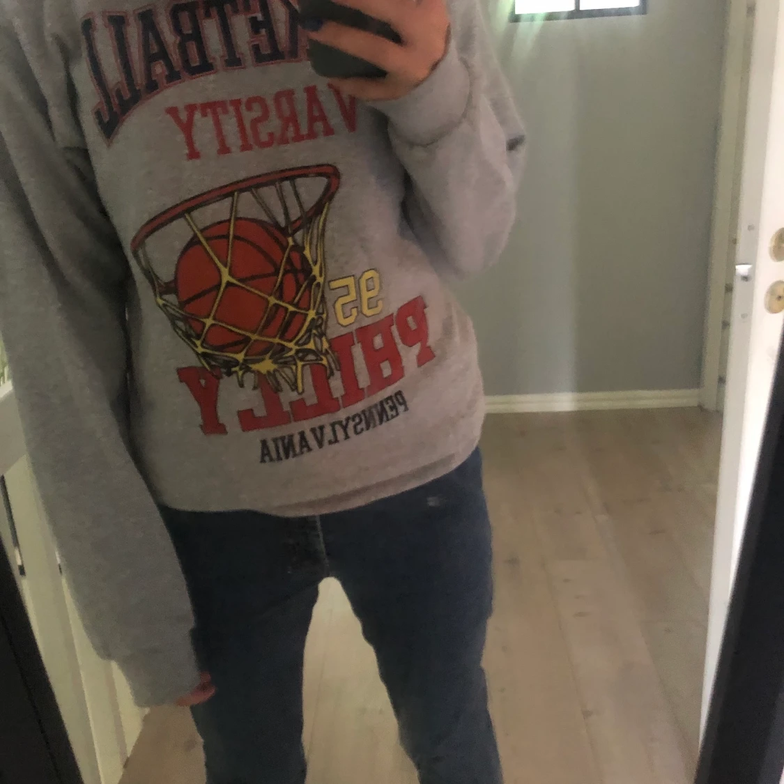 Sweatshirt med tryck - 90