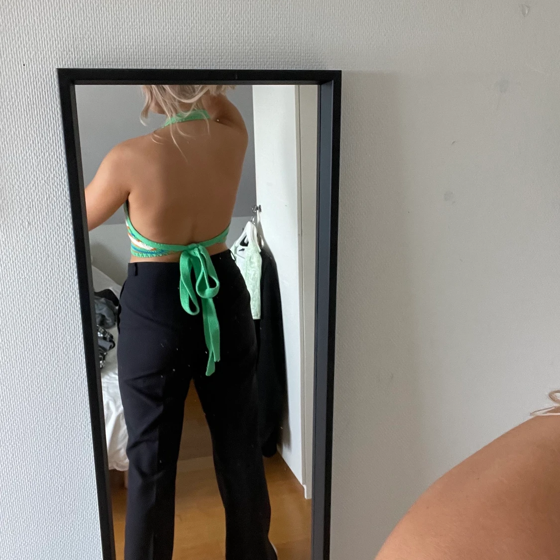 Virkadtopp med knytrygg - 90