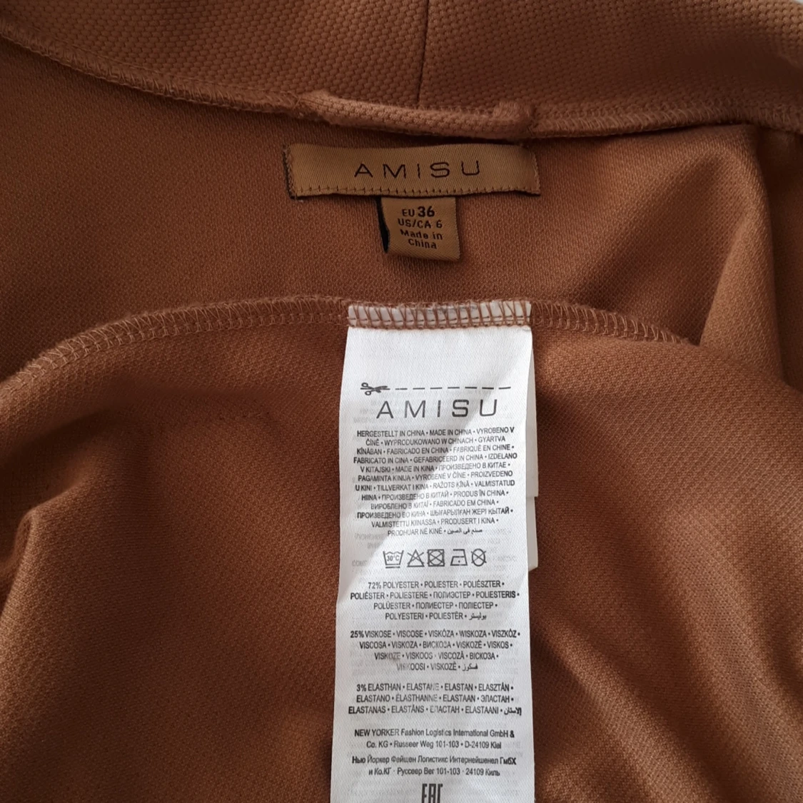 Brun långärmad blazer, storlek 36 - 91