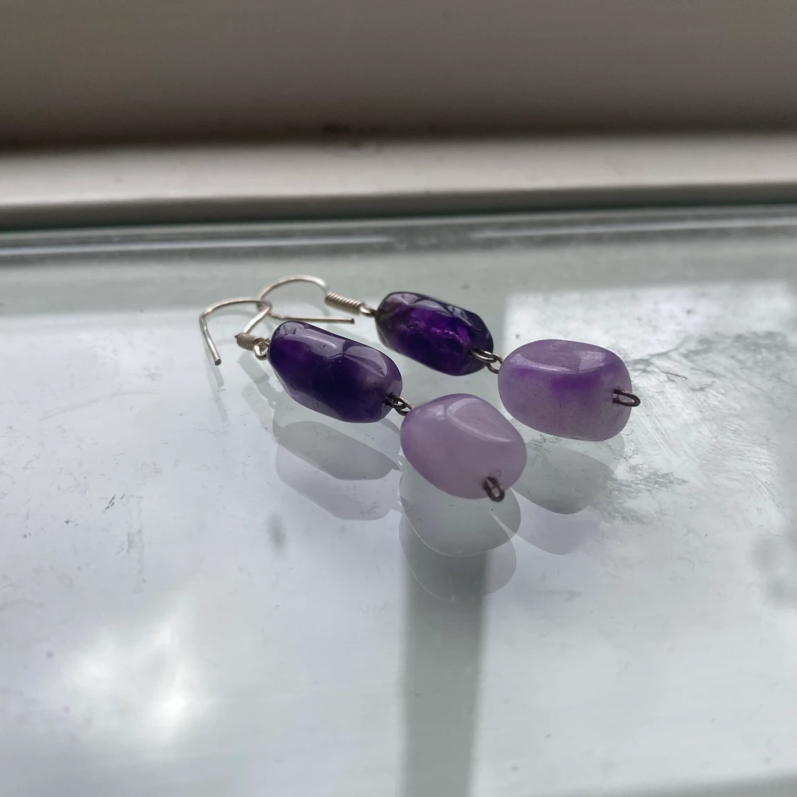 Örhängen av ametist! - 91