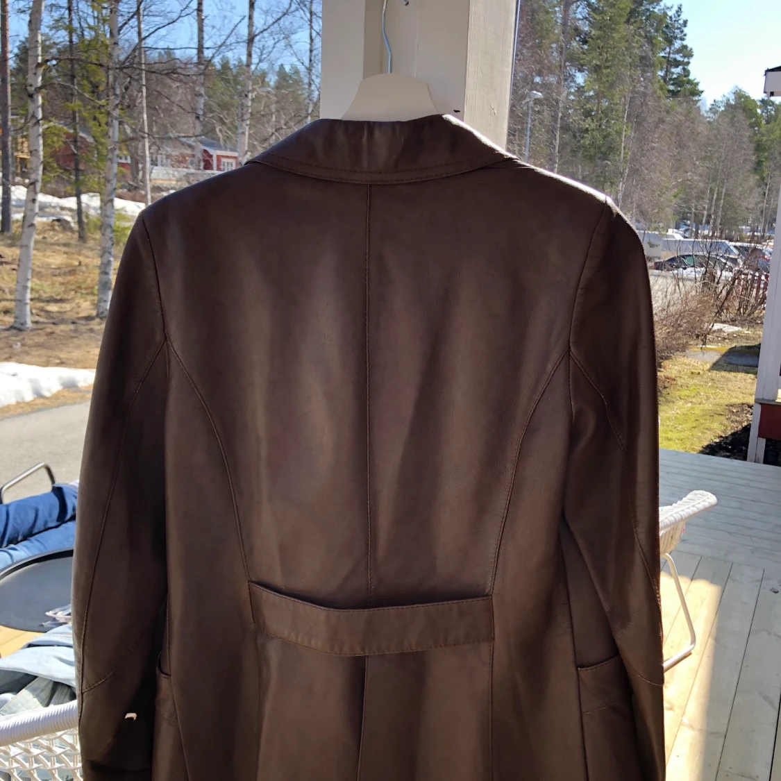 brun skinnjacka - 90