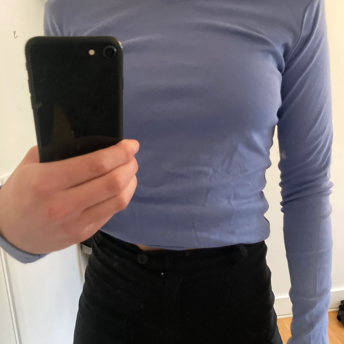 Lila/blå långärmad tröja