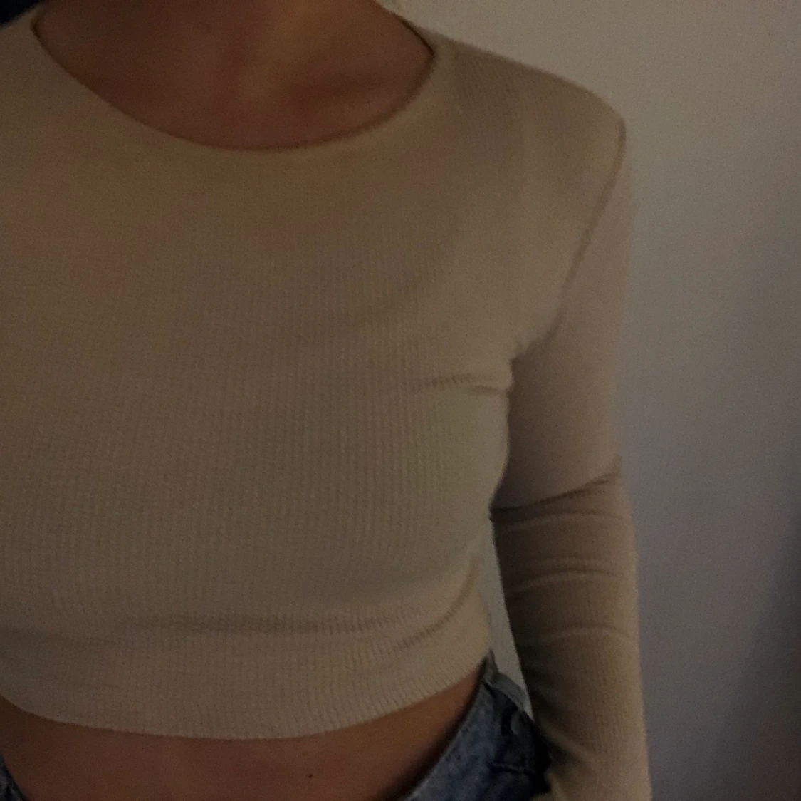 Beige magtopp med struktur