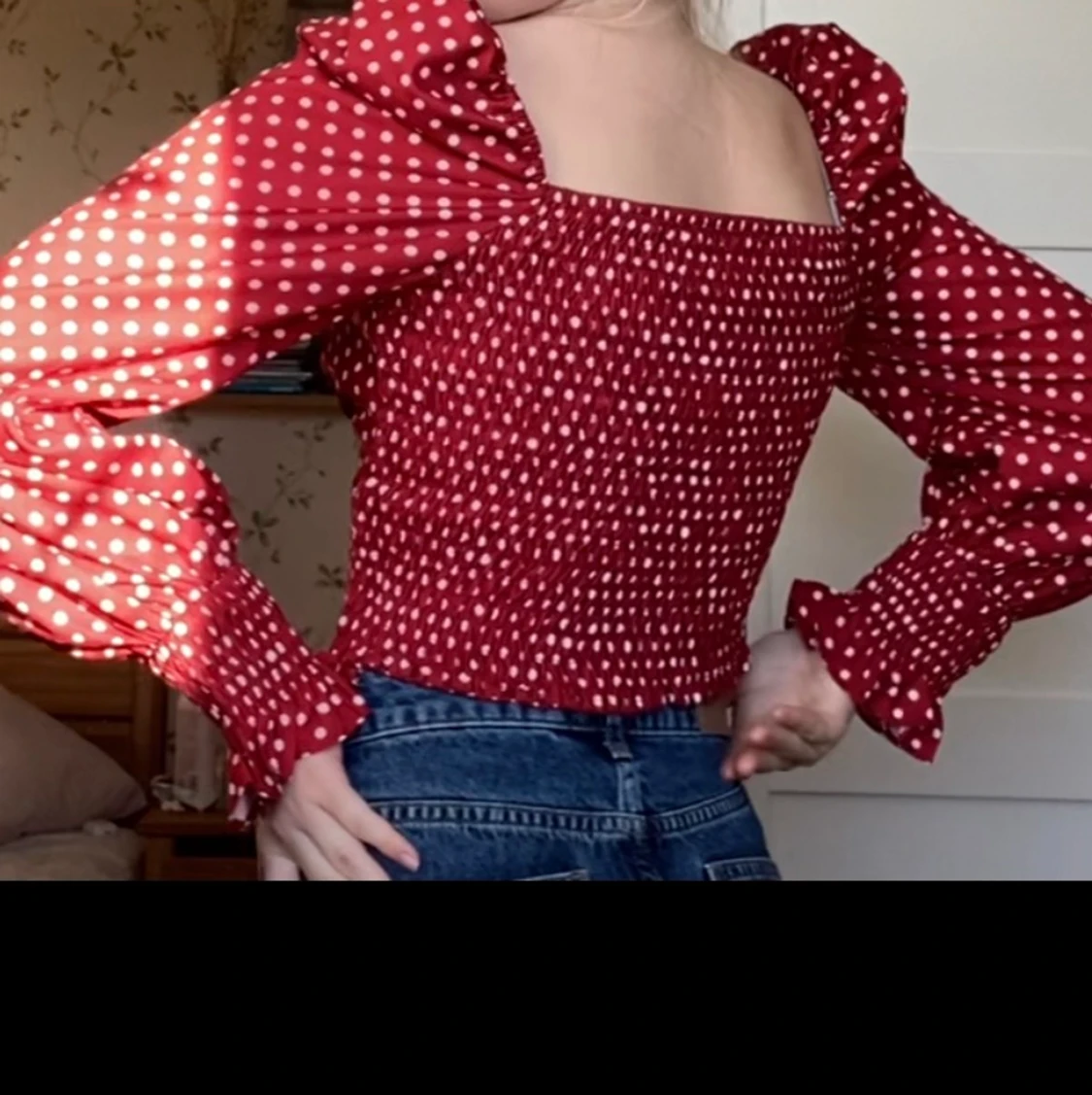 Rödprickig blus! - 90