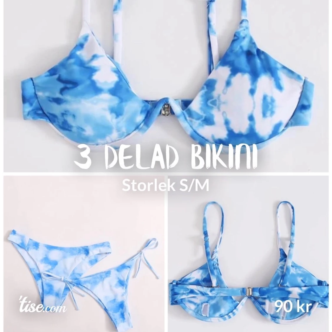 3 delad bikini i storlek S/M