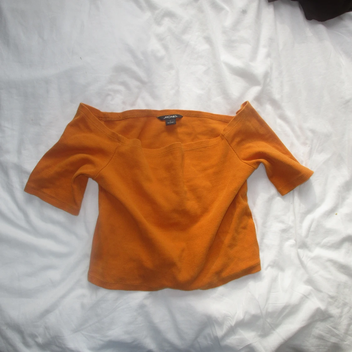 Orange ribbad croptop - 91