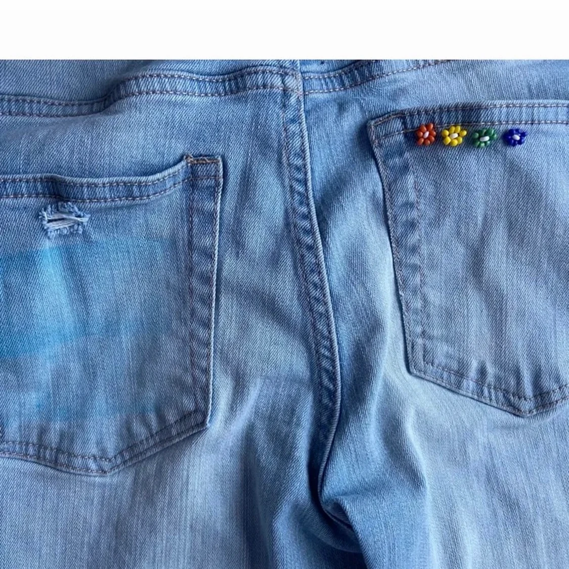 Ljusblå bootcut jeans - 90