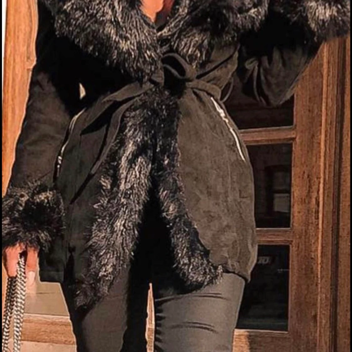 Skit snygg pälsjacka/ kappa Storlek S - 91