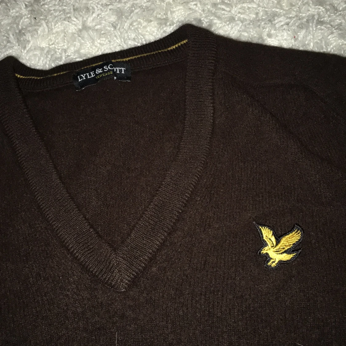 Brun ull lyle & scoot tröja - 91