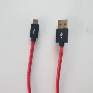 Micro-USB-kabel - Extra lång USB-kabel (3 m) inköpt till Samsung S7 Edge, i princip oanvänd. Tygklädd!