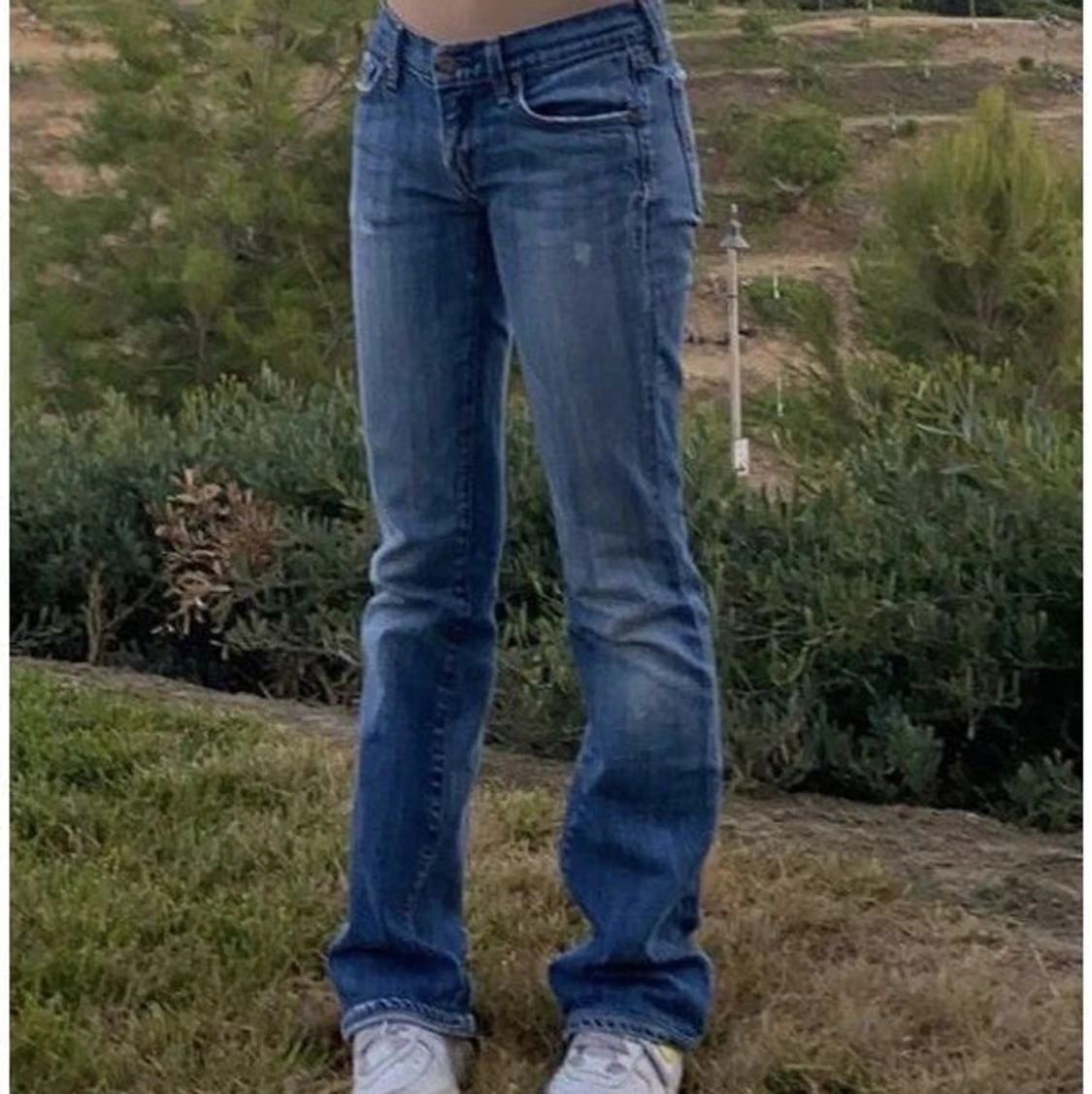 låg midjade jeans - 91