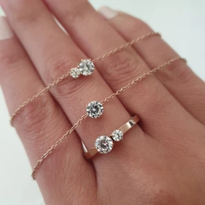 EDBLAD set, roséguldpläterat  - Ring och två armband. Aldrig använda. Ringens storlek är 19. 