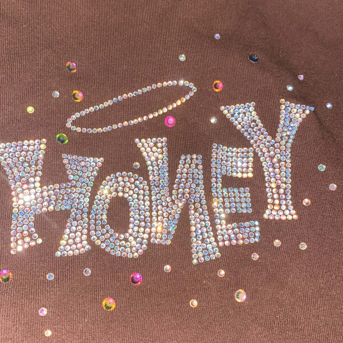 Brun glittrig topp  - 91