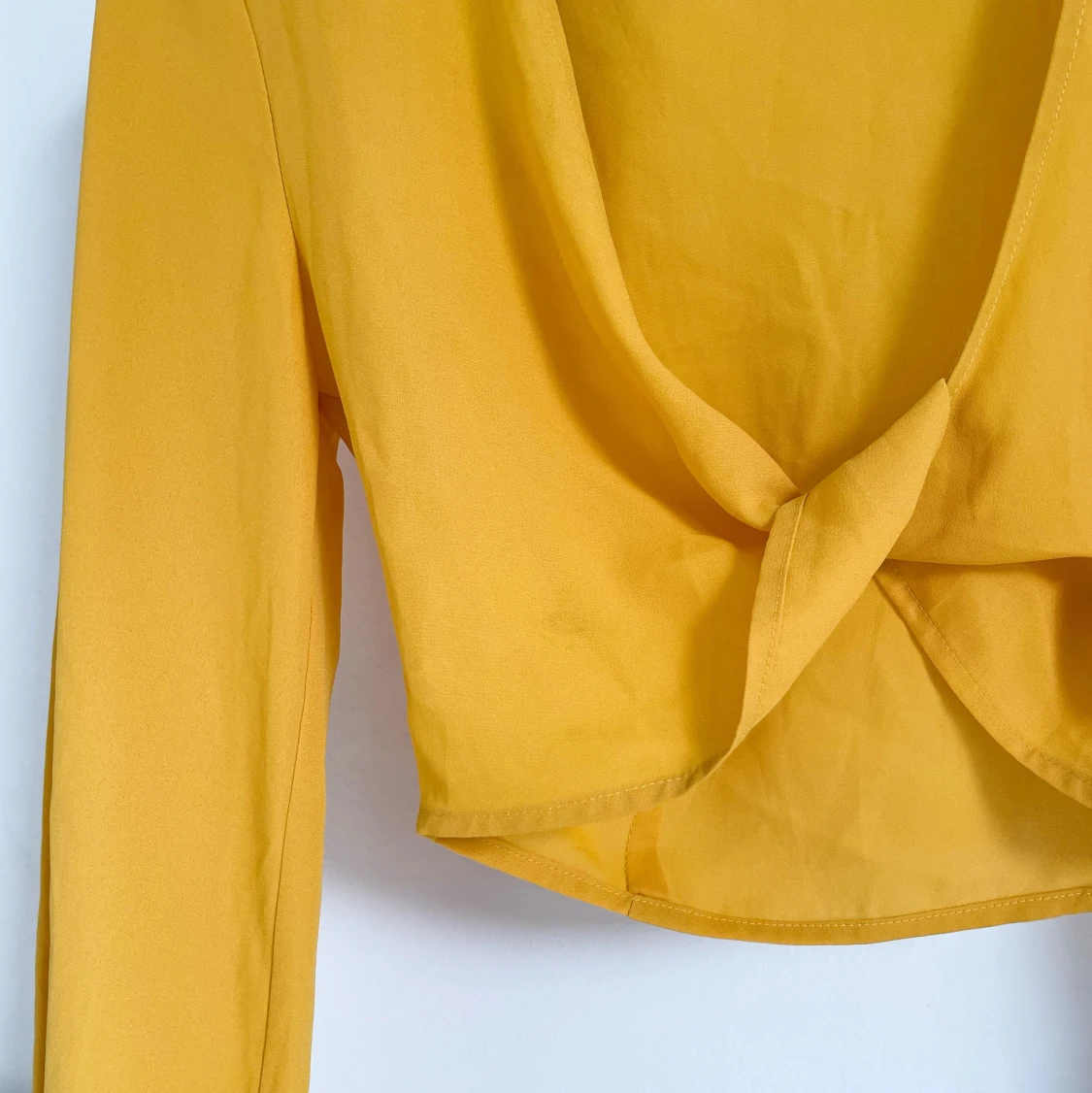 Gul Crop Topp Blus Missguided  - 91