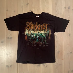 Vintage Slipknot T-shirt - En väldigt ovanlig T-shirt från bandet slipknot från tidigt 2000 tal. Den är i väldigt bra skick med tanke på åldern bara en litet hål som knappt syns. Storlek L passar också en boxy M