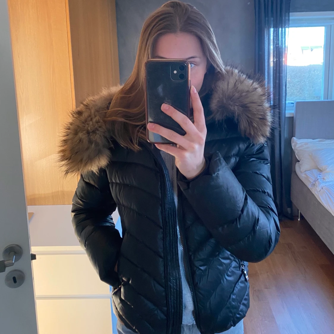 Dunjacka med päls - 90