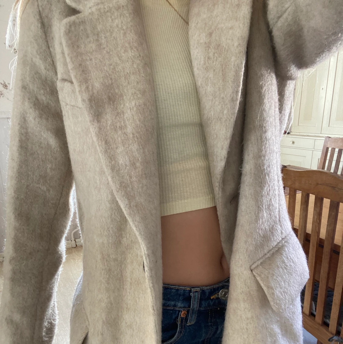 Beige kappa från hm