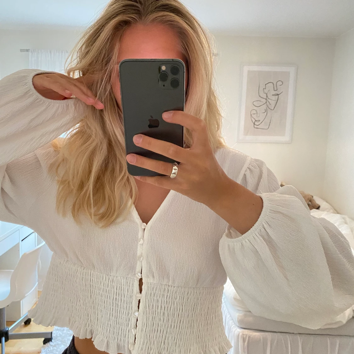 Vit blus från monki