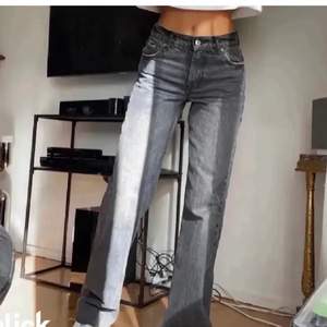 (Lånad bild!!) Tror jag vill sälja mina sånna här jeans från zara då de inte passades, dem är lågmidjade/midrised. Har klippt av dem så de är är nedanför anklarna på mig som är 1,65 ungefär 