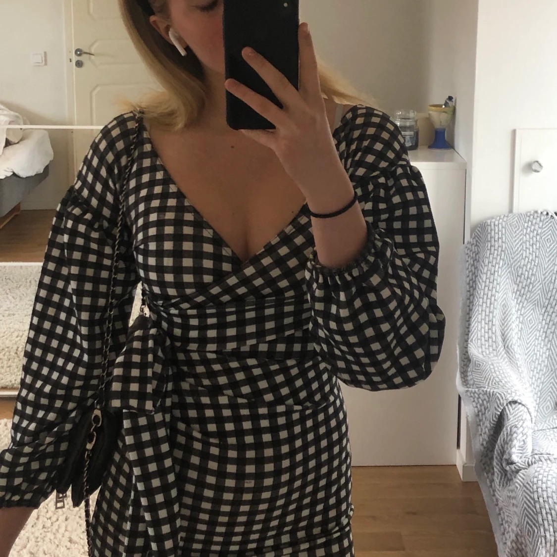 Rutig klänning  - 91